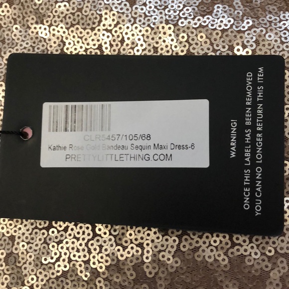 Pretty Little Thing NWT Rose gold sequins - Picture 5 of 8